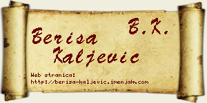 Beriša Kaljević vizit kartica